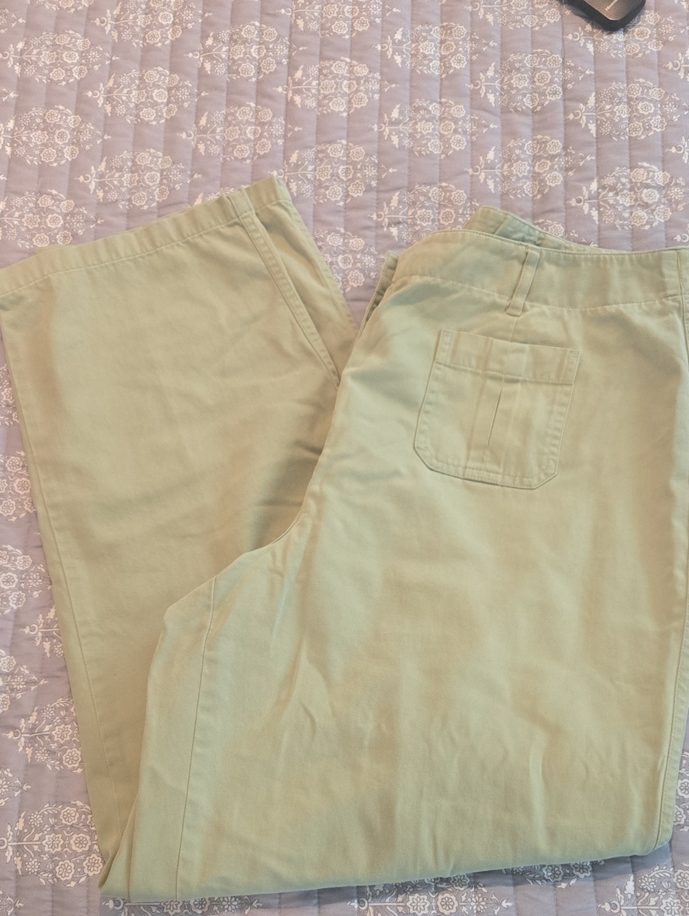 Talbots Straight-Leg Pants in Sage Green